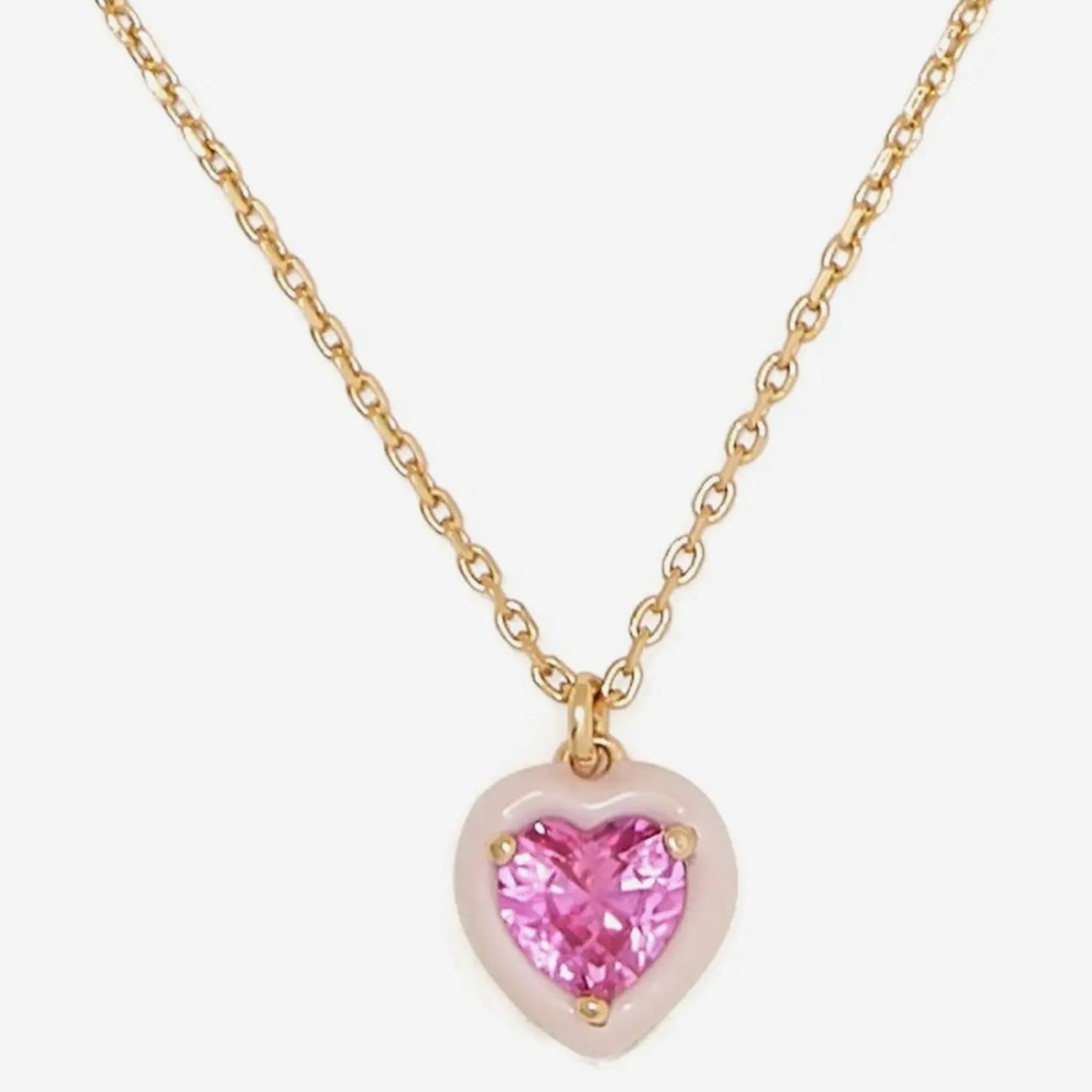 KATE SPADE 
Pink Heart Pendant Necklace